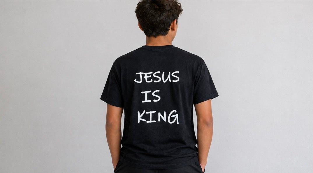 Jesus is king kids shirt